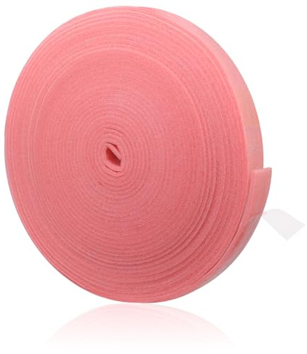 MISIQIMA Randdämmstreifen Selbstklebend, 5cm × 5mm × 20m Randdämmstreifen für Ausgleichsmasse, Entkopplungsband für Fußbodenheizung und Wänden, Polyethylen Dämmstreifen（Rosa）