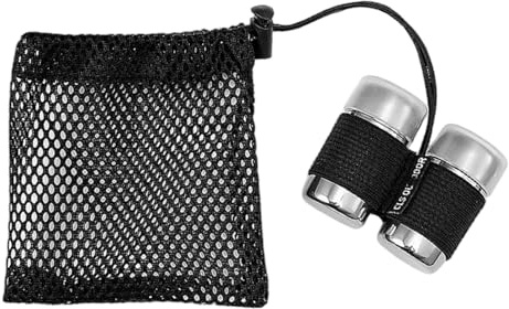 Travel Salt and Pepper Shakers Set 2 PCS, Mini Stai/nless Steel Spice Shakers with Transparent Lid, Leakproof Lightweight Camping Condiment Pots for Kitchen, Outdoor BBQ, Picnic & Hiking