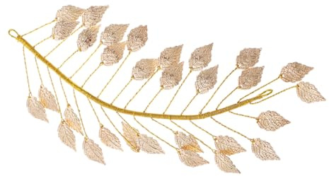 NUOBESTY Accesorio Cabello Forma de Hoja Dorada Aleación Ligera Talla Única para Mujer Adecuado para Uso Diario Fiestas y Salidas
