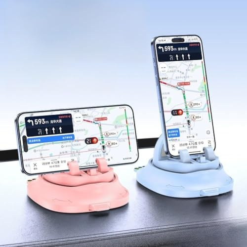 Moliuoly Supporto per cellulare auto con ventosa e indicatore del numero di parcheggio, rosa