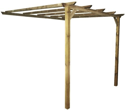 PERGOLA A Parete in Legno IMPREGNATO Almada 3MT X 2,8MT -PENSILINA Gazebo