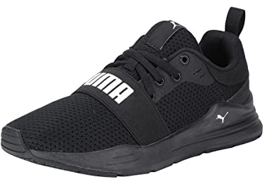 PUMA Unisex Kids Wired Run Jr Scarpe da ginnastica, Puma Black Puma White, 38 EU