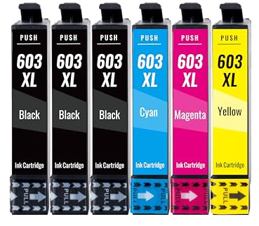 kamo 603XL (6er-Pack) Multipack Druckerpatronen Kompatibel mit Epson 603 603 XL - für Expression Home XP-2100 XP-2105 XP-3100 XP-3105 XP-4100 XP-4105, Workforce WF-2810 WF-2830 WF-2835 WF-2850 WF-2870