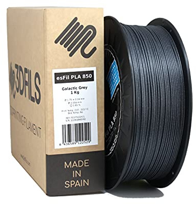 3DFILS - Filamento Glitter para impresión 3D esFil PLA MAX: 1.75 mm, 1 Kg,Galactic Gray