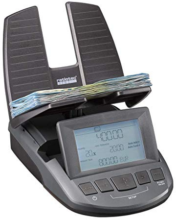 ratiotec RS 2000 Geldwaage - Geldzählmaschine für Scheine und Münzen - Münzzähler mit dynamischer Wiegefunktion - Kassenabrechnung in unter 2 Min. - Made in Germany