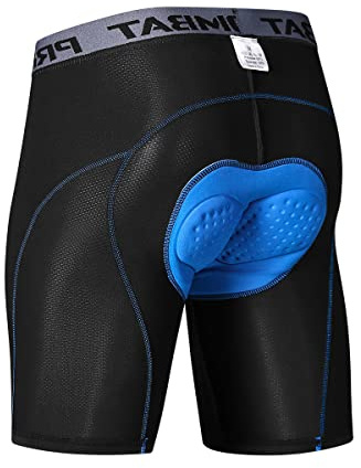 CICIGOGO Men's Cycling Underwear Padded Cycle Shorts Men's Bike Bicycle Shorts, Mountain Biking Pants (M, Blue)