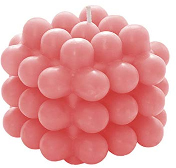 MISETA Candela profumata a forma di cubo a sfera per aromaterapia, senza fumo, per moglie, amici, famiglia, insegnanti (colore: rosa)