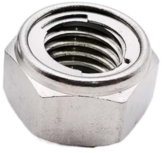 2/5/10 STÜCKE M3-M16 304 Edelstahl Vorherrschendes Drehmoment Typ Ganzmetalleinsatz Sechskant-Kontermutter Selbstsichernde Sechskant-Kontermutter DIN980 GB6184 (Size : 5pcs M10)