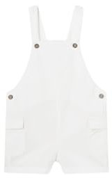 Mayoral Salopette corta popeline per Bimbo Bianco 12 mesi (80cm)