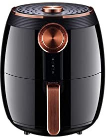 MZGDONGF Freidora de Aire, freidora de Aire pequeña, freidora de Aire con Menos Aceite, Horno de freidora de Aire de 1400 W, Horno para Pizza, Cesta para freír Antiadherente, protección contra