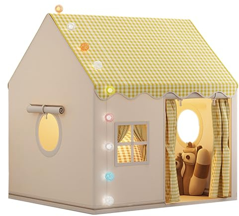 GjnjfdF 120×105×128cm Tienda De Campaña Infantil Cabaña Infantil Interior Tienda De Juego para Niños Casa Pequeña Castillo Cómodo Y Transpirable Gran Espacio para Niños Pequeños