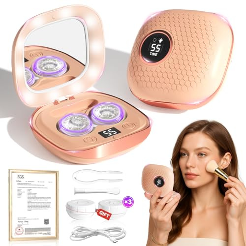 2025 Upgraded Ultrasonic Contact Lens Cleaner【50KHz Germany Super Motor】【Top1 Intelligent Chip-Smart Modes】【Rechargeable】 Gentle Cleaning & 99% Brightness, Portable Soft Contact Lens Tools (Chic Pink)