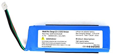 GSP1029102R MLP912995-2P P763098 Batteriewechsel für drahtlosen Lautsprecher Bluetooth JBL Charge 2 Charge 2 Plus Charge 2+ Charge 3 2015 Version(3.7V 6000mAh)