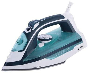Jata PL598C - Plancha de vapor regulable con suela cerámica y 2600 W de potencia. Con sistema de autolimpieza, antigoteo y antical permanente. Golpe de vapor de 190 g. Depósito de 350 ml.