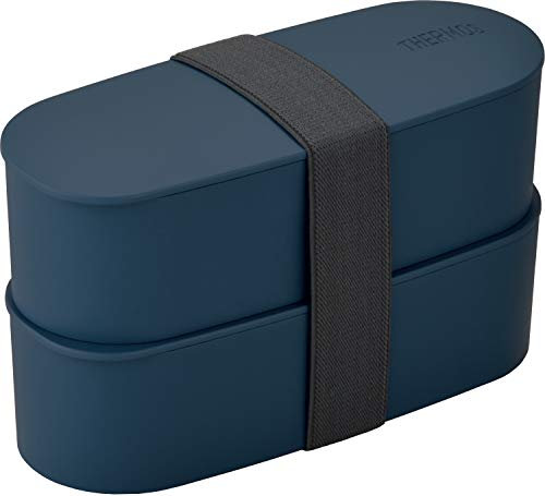 THERMOS DJT-600W NVY Lunch Box, Plastic, Navy