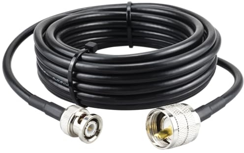 Boobrie Cavo BNC Maschio UHF Maschio PL259 Cavo coassiale RG58 50ohm CB Radio Antenna Cavo coassiale BNC PL259 Maschio Connettore BNC UHF per radio bidirezionale Radio VHF Marine Walkie Talkie