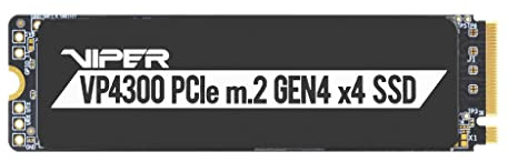 Patriot Viper VP4300 Unidad de Estado sólido SSD de 1TB NVMe M.2 de Alta Velocidad Gen 4 PCIe x4 - VP4300-1TBM28H - Velocidad de Lectura hasta 7400 MB/s y Escritura de 5500 MB/s