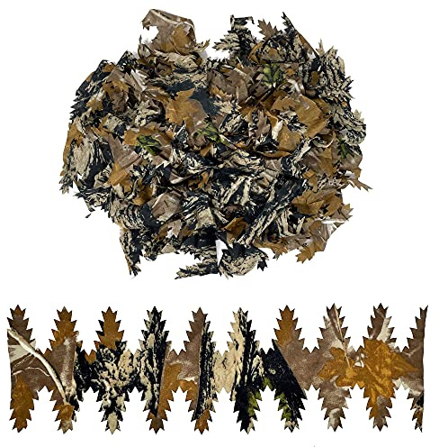 Arcturus 3D Loose Leaf Bundle - 50 Laser-Cut Leaf Strips for 3D Camouflage | Great for Hunting Blinds, Rifle Wraps & DIY Ghillie Suits (Fall Forest)