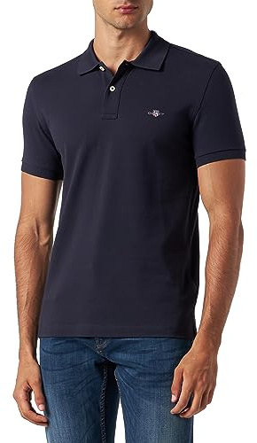 GANT Polo Slim Shield SS Piqué, Color Azul