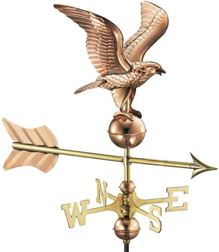 Good Directions 815PSR, Aigle Cottage Eagle en cuivre Pur de 28 cm avec Support de Toit