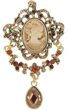 PRETYZOOM Vintage Schönheitsbrosche Broschen Strass-brustnadel Boutonniere-anstecknadel Broch Brosche Mit Retro-strasssteinen Nageldekorationen Schmücken Fräulein Legierung Kleidung Schal