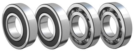 TUZUK 4-Pack 6205-2RS Sealed Ball Bearing 25x52x15mm Pre-lubricated/Chrome Steel/Rubber Double Sealed, 6205RS Deep Groove Ball Bearing