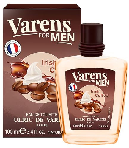 ULRIC DE VARENS - Eau de Toilette Varens For Men - Irish Coffee - Gourmand, Ambré, Boisé - Parfum Homme - Vaporisateur - Made in France - 100 ml