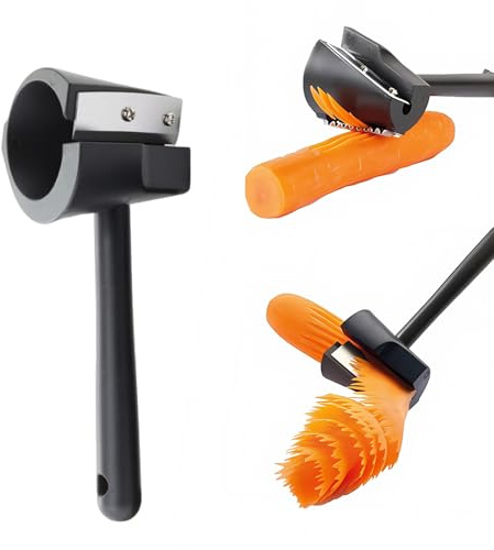 Carrot Curler and Peeler, Vegetable Spiral Cutter,Fruit Carving Tools,Kitchen Creative Cut Flower Tool,Rotatable Blade Peeler for Carrots, Potatoes, Cucumbe