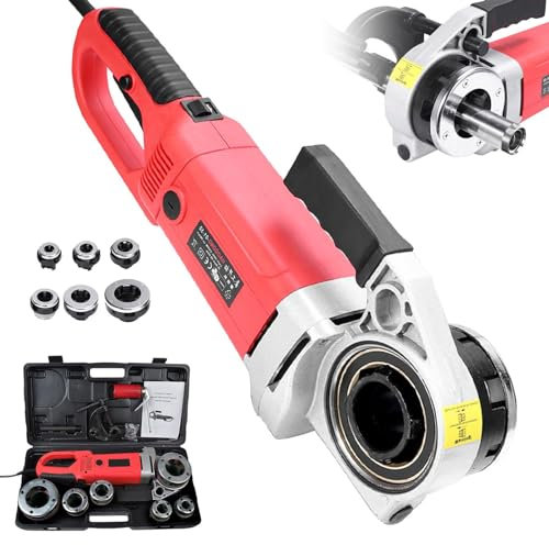 Filettatrice Elettrica Per Tubi - 6 Pezzi Matrici + Custodia Da Trasporto, Strumento Idraulico Portatile Da 2300 W Per Filettare Tubi, Macchina Filettatrice Per Tubi Per Carichi Pesanti