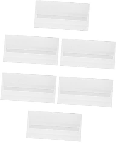 HOMSFOU Acryl Tischnummernständer 150x80mm 6 Stück Transparent Sturzfest Wiederverwendbar Für Konferenzen Restaurant Büro Namensschilder
