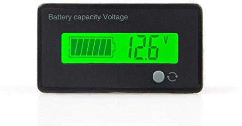 DollaTek Battery Capacity Tester & Voltage Meter with LCD Display Backlit, Waterproof 12V 24V 36V 48V Lead Acid Battery Indicator Voltmeter Monitor Detector