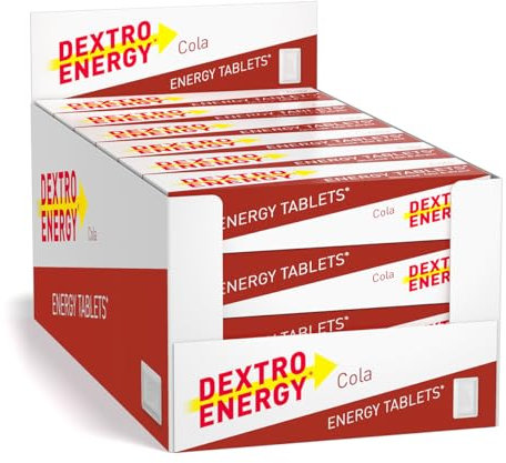 Dextro Energy Cola Tablets | Fast Acting Carbohydrates for a Quick Burst of Glucose | Ideal on the go | Vegan | 47g (Pack of 24)