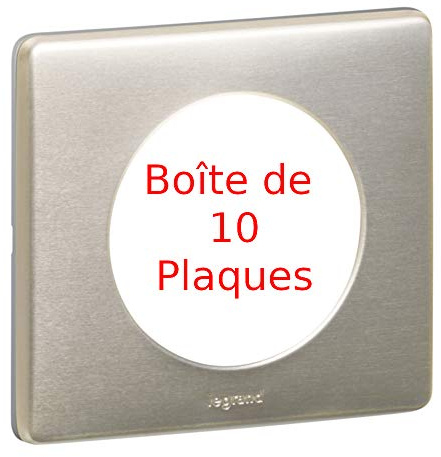LEGRAND Boîte de 10 Plaques - 068901 - PLAQUE CÉLIANE 1 POSTE TITANE