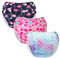 MIXIDON Pannolino da Nuoto Riutilizzabile Neonata Regolabile Costume da Nuoto, Lavabili Taglia Unica Set da Bagno Carino Costumi da Bagno da Piscina per 0-3 Anni Squame di pesce+Fenicottero