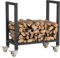 Fadiadem Support à bûches de Bois de Chauffage, empileur de Stockage de Piles de Bois, Porte-bûches de cheminée avec Roues, Porte-Bois de Chauffage, Chariot à bûches pour intérieur/extérieur