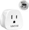 US to UK Plug Adapter, VINTAR US to UK Travel Adapter With 10A Fuse, Adapter US to UK Suitable for America, Canada, Japan and More (Type A, B), 1 Pack