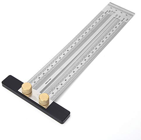 Micrometro digitale, 1 pezzo 0-200/300/400 mm tipo T righello for la lavorazione del legno, calibro for incisione del righello del foro ad angolo retto in acciaio inossidabile, misura for il posiziona