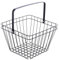 Brandsseller Cesto portaoggetti in metallo con manico 25 x 25,5 x 17,5 cm Cesto multiuso Cesto per frutta Cesto in filo metallico Cesto per utensili per cucina - Bagno - Soggiorno