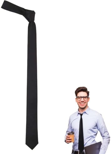 UEAVOID Cravatta Uomo Donna Stretta Slim Fit Casual, elegante regolabile,Vorgebundene verstellbare (Nero)