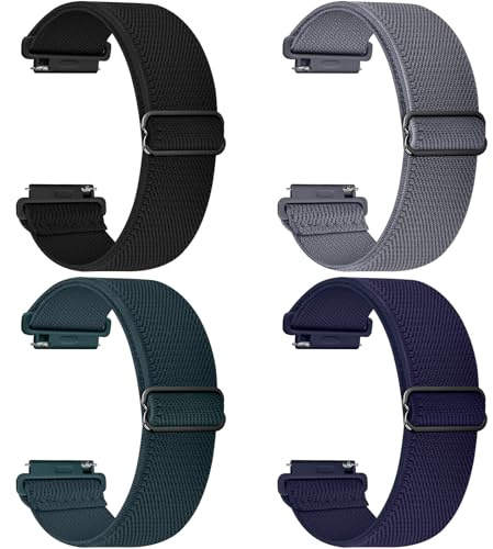 Fullmosa Wasserabweisend Nylon Armband 20mm kompatibel mit Garmin Vivoactive 6/5/3/Venu 2 Plus/Venu SQ, Sport Uhrenarmbänder für Samsung Galaxy Watch 7 6 5 4 40mm 44mm/Watch 6 classic/5 Pro 45mm