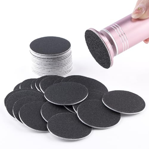 BNG Fußfeile für Hornhautentferner 60 Stück Fußschleifer Schleifpapier, 4.2cm Ersatz Fußfeilen Pads mit Elektrischem Schleifscheibenschaft für Fußpflege,Rissige Fersen,Harte Abgestorbene #80 Haut