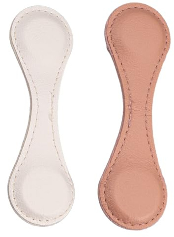 NJCXOLA Lot De 2 Marque-Pages MagnéTiques En Cuir RéTro Vintage Faits à La Main, Accessoires De Lecture Mignons, DéCoration Papeterie, Pour éTudiant Famille Ami éCole Cadeau(Blanc + Rose)