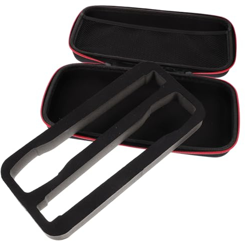 Toyvian Étui de Transport Antichoc pour Double Microphone Sans Fil Sac Léger et Résistant Aux Chutes avec Poignée Pochette de Rangement pour Accessoires Micro Noir