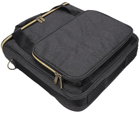 RASTKY Borsa Portadischi con Custodia Spessa di Grande capacità per Spettacoli DJ, Festival Musicali, 10 Dischi, Tessuto Cationico