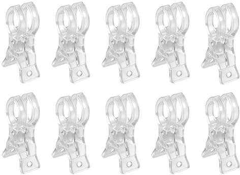 BinPhorm Large Crocodile Clips,10 PCS Transparent Balloon Arch Clips & Spring Clamps for Heavy Duty Laundry Pegs Duvet Cover Gripper Balloon Arch Stand Backdrop Clips