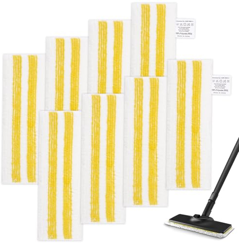 Juego de 8 fundas para mopa de vapor Kärcher Easyfix, para limpiador de vapor Kärcher EasyFix SC1, SC2, SC3, SC4, SC5, Kärcher (8 boquillas de suelo)