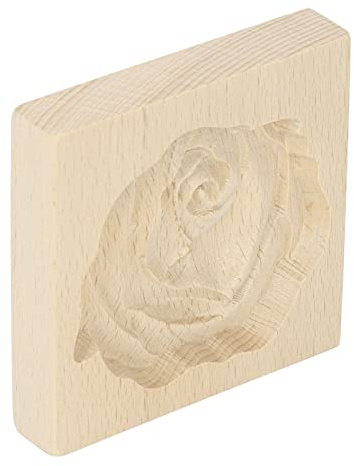 Ausla Stampo per Biscotti in Legno, Stampo per Timbri per Biscotti in Legno di Faggio con Motivo Intagliato, Pressa per Riutilizzabile Lavabile a Rilascio Facile per la Cottura in Domestica e l'uso