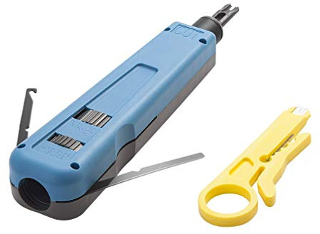 Punch Down D'insertion Réseau Ethernet Module Outil& Couteau de Décapage de Câble pour Câble Réseau Cat6a/ Cat6/ Cat5e/ Cat5