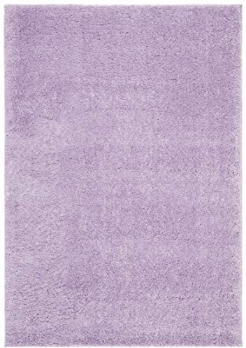 SAFAVIEH Tapis Shag pour Salon, Salle à Manger, Chambre à Coucher - August Shag Collection, Tapis à Poil Court, Lilas, 61 X 91 cm