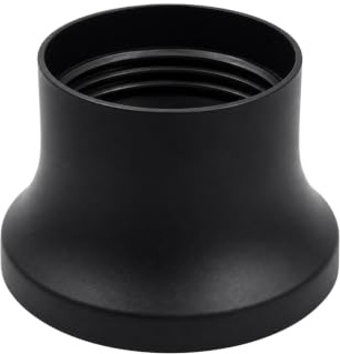 Hoher Schraubring E27 Schwarz Kunststoff Ø 57,5 mm Höhe 37 mm Gewindering für Lampenfassung Lampenschirm Lampenglas Fassungszubehör